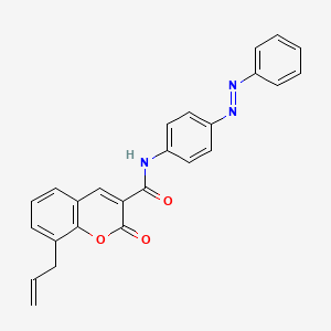 2-oxo-N-{4-[(E)-phenyldiazenyl]phenyl}-8-(prop-2-en-1-yl)-2H-chromene-3-carboxamide