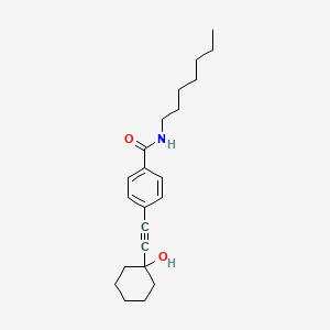 n-Heptyl-4-[(1-hydroxycyclohexyl)ethynyl]benzamide