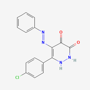 Pyridazine-3,4,5(2H)-trione, 6-(4-chlorophenyl)-, 5-phenylhydrazone