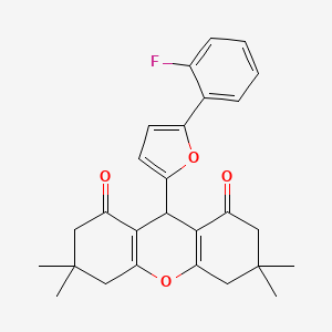 9-[5-(2-fluorophenyl)furan-2-yl]-3,3,6,6-tetramethyl-3,4,5,6,7,9-hexahydro-1H-xanthene-1,8(2H)-dione