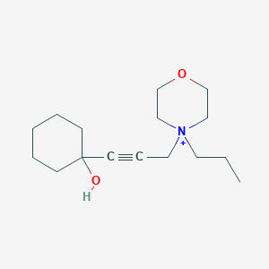 molecular formula C16H28NO2+ B11515770 4-[3-(1-Hydroxycyclohexyl)prop-2-yn-1-yl]-4-propylmorpholin-4-ium 