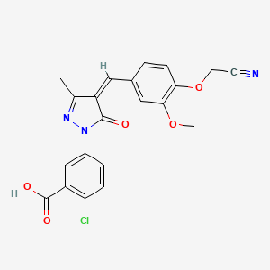 2-chloro-5-{(4Z)-4-[4-(cyanomethoxy)-3-methoxybenzylidene]-3-methyl-5-oxo-4,5-dihydro-1H-pyrazol-1-yl}benzoic acid