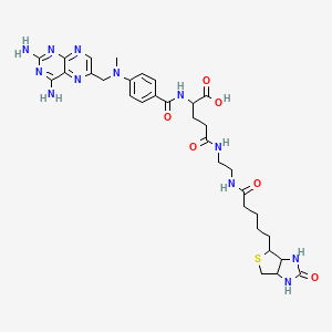 2-[[4-[(2,4-Diaminopteridin-6-yl)methyl-methylamino]benzoyl]amino]-5-oxo-5-[2-[5-(2-oxo-1,3,3a,4,6,6a-hexahydrothieno[3,4-d]imidazol-4-yl)pentanoylamino]ethylamino]pentanoic acid