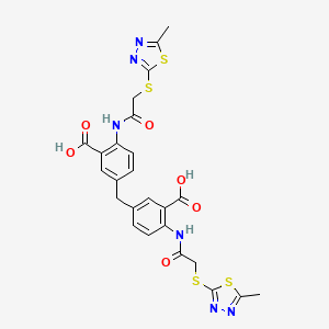 3,3'-Methanediylbis[6-({[(5-methyl-1,3,4-thiadiazol-2-yl)sulfanyl]acetyl}amino)benzoic acid]