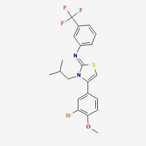 N-[(2Z)-4-(3-bromo-4-methoxyphenyl)-3-(2-methylpropyl)-1,3-thiazol-2(3H)-ylidene]-3-(trifluoromethyl)aniline