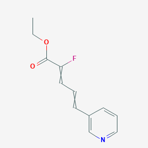 molecular formula C₁₂H₁₂FNO₂ B1151584 Ethyl 2-fluoro-5-pyridin-3-ylpenta-2,4-dienoate 