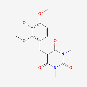 1,3-Dimethyl-5-[(2,3,4-trimethoxyphenyl)methyl]-1,3-diazinane-2,4,6-trione