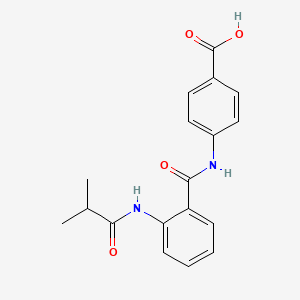 molecular formula C18H18N2O4 B11515874 4-(2-Isobutyrylamino-benzoylamino)-benzoic acid 