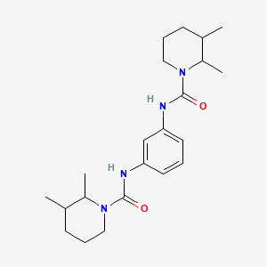 molecular formula C22H34N4O2 B11515886 N,N'-benzene-1,3-diylbis(2,3-dimethylpiperidine-1-carboxamide) 