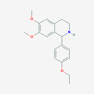 molecular formula C19H23NO3 B11515897 1-(4-Ethoxyphenyl)-6,7-dimethoxy-1,2,3,4-tetrahydroisoquinoline 