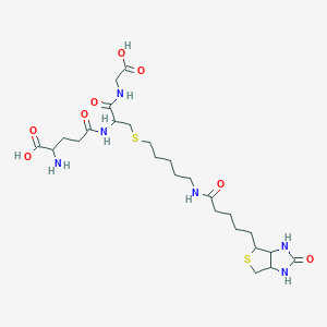 2-Amino-5-[[1-(carboxymethylamino)-1-oxo-3-[5-[5-(2-oxo-1,3,3a,4,6,6a-hexahydrothieno[3,4-d]imidazol-4-yl)pentanoylamino]pentylsulfanyl]propan-2-yl]amino]-5-oxopentanoic acid