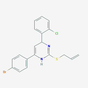 6-(4-Bromophenyl)-4-(2-chlorophenyl)-2-(prop-2-en-1-ylsulfanyl)-1,4-dihydropyrimidine