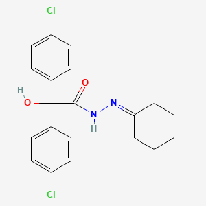 molecular formula C20H20Cl2N2O2 B11515949 2,2-bis(4-chlorophenyl)-N'-cyclohexylidene-2-hydroxyacetohydrazide 