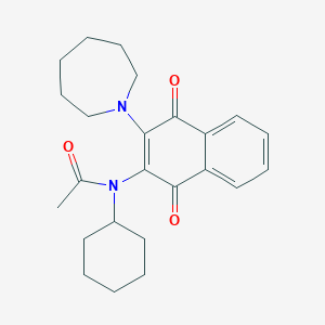 N-[3-(azepan-1-yl)-1,4-dioxo-1,4-dihydronaphthalen-2-yl]-N-cyclohexylacetamide