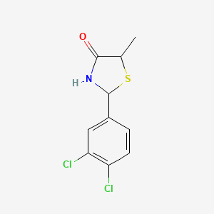 molecular formula C10H9Cl2NOS B11516011 2-(3,4-Dichlorophenyl)-5-methyl-1,3-thiazolidin-4-one 