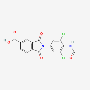 molecular formula C17H10Cl2N2O5 B11516013 2-[4-(acetylamino)-3,5-dichlorophenyl]-1,3-dioxo-2,3-dihydro-1H-isoindole-5-carboxylic acid 