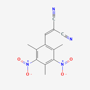 molecular formula C13H10N4O4 B11516026 2-[(2,4,6-Trimethyl-3,5-dinitrophenyl)methylidene]propanedinitrile 