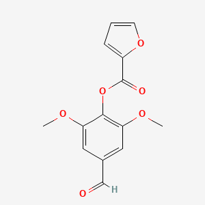 molecular formula C14H12O6 B11516085 4-Formyl-2,6-dimethoxyphenyl furan-2-carboxylate 