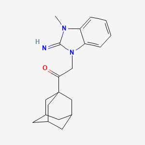 1-(Adamantan-1-YL)-2-(2-imino-3-methyl-2,3-dihydro-1H-1,3-benzodiazol-1-YL)ethan-1-one