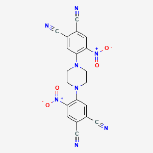 4-[4-(4,5-Dicyano-2-nitrophenyl)piperazin-1-yl]-5-nitrobenzene-1,2-dicarbonitrile