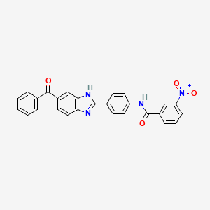 3-nitro-N-{4-[5-(phenylcarbonyl)-1H-benzimidazol-2-yl]phenyl}benzamide