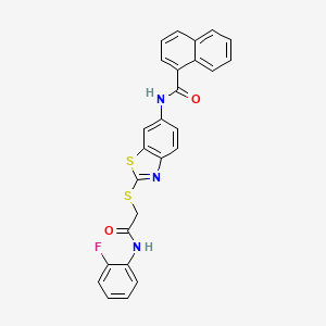 N-[2-({2-[(2-fluorophenyl)amino]-2-oxoethyl}sulfanyl)-1,3-benzothiazol-6-yl]naphthalene-1-carboxamide