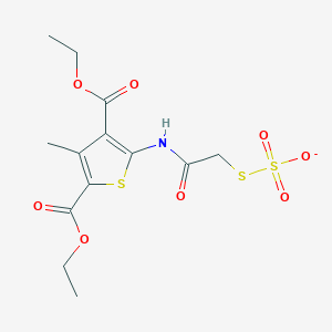 [({[3,5-Bis(ethoxycarbonyl)-4-methylthiophen-2-YL]carbamoyl}methyl)sulfanyl]sulfonate