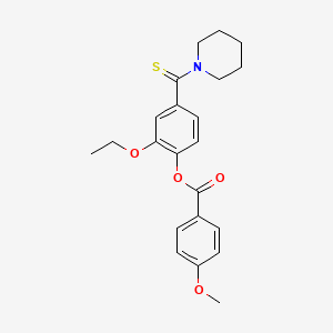 2-Ethoxy-4-(piperidin-1-ylcarbonothioyl)phenyl 4-methoxybenzoate