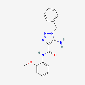 molecular formula C17H17N5O2 B11516190 5-Amino-1-benzyl-N-(2-methoxyphenyl)-1H-1,2,3-triazole-4-carboxamide CAS No. 361367-40-0