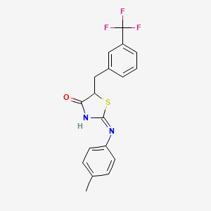 Thiazolidin-4-one, 5-(3-trifluoromethylbenzyl)-2-(4-methylphenylimino)-