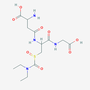 molecular formula C₁₄H₂₆N₄O₈S B1151622 DL-N(1)Ala(Unk)-Gly-OH.H-DL-Asp(1)-OH 