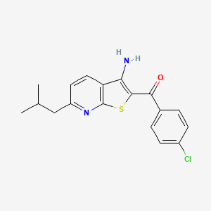 [3-Amino-6-(2-methylpropyl)thieno[2,3-b]pyridin-2-yl](4-chlorophenyl)methanone