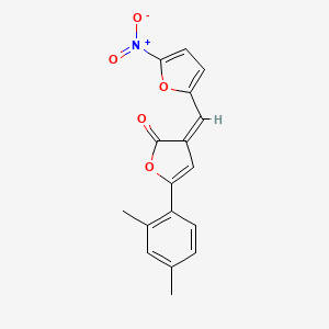 molecular formula C17H13NO5 B11516234 5-(2,4-Dimethylphenyl)-3-(5-nitrofuran-2-ylmethylene)-3H-furan-2-one 