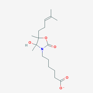 6-[4-Hydroxy-4,5-dimethyl-5-(4-methylpent-3-en-1-yl)-2-oxo-1,3-oxazolidin-3-yl]hexanoate