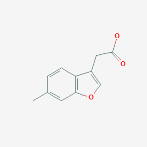 molecular formula C11H10O3 B115163 （6-甲基苯并呋喃-3-基）-乙酸 CAS No. 142917-39-3