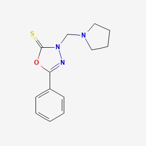 5-phenyl-3-(pyrrolidin-1-ylmethyl)-1,3,4-oxadiazole-2(3H)-thione