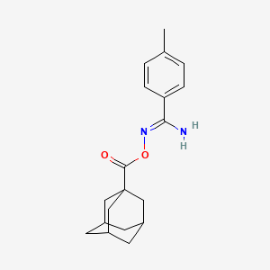 molecular formula C19H24N2O2 B11516328 N-((Adamantane-1-carbonyl)oxy)-4-methylbenzimidamide 