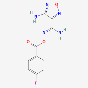 4-amino-N'-[(4-fluorobenzoyl)oxy]-1,2,5-oxadiazole-3-carboximidamide