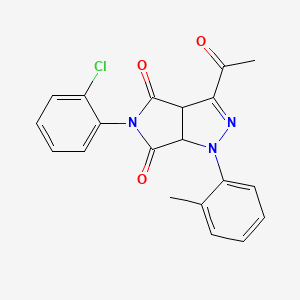 3-Acetyl-5-(2-chlorophenyl)-1-(2-methylphenyl)-3a,6a-dihydropyrrolo[3,4-c]pyrazole-4,6(1H,5H)-dione