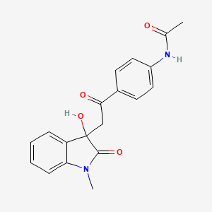 N-[4-[2-(3-hydroxy-1-methyl-2-oxo-2,3-dihydro-1H-indol-3-yl)-acetyl]-phenyl]-acetamide