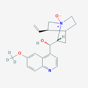 molecular formula C₂₀H₂₁D₃N₂O₃ B1151636 (S)-[(2R,5R)-5-ethenyl-1-oxido-1-azoniabicyclo[2.2.2]octan-2-yl]-[6-(trideuteriomethoxy)quinolin-4-yl]methanol 