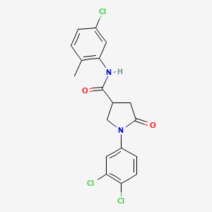 N-(5-chloro-2-methylphenyl)-1-(3,4-dichlorophenyl)-5-oxopyrrolidine-3-carboxamide