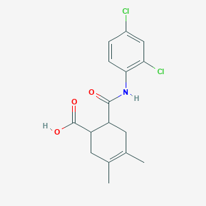 molecular formula C16H17Cl2NO3 B11516369 6-[(2,4-Dichlorophenyl)carbamoyl]-3,4-dimethylcyclohex-3-ene-1-carboxylic acid 