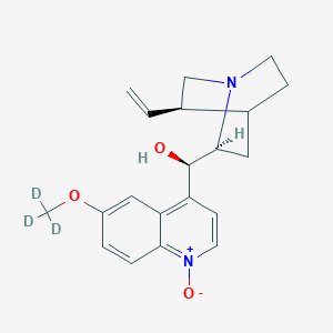 molecular formula C₂₀H₂₁D₃N₂O₃ B1151637 (R)-[(2S,5R)-5-ethenyl-1-azabicyclo[2.2.2]octan-2-yl]-[1-oxido-6-(trideuteriomethoxy)quinolin-1-ium-4-yl]methanol 