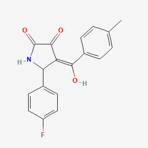 5-(4-fluorophenyl)-3-hydroxy-4-(4-methylbenzoyl)-1,5-dihydro-2H-pyrrol-2-one