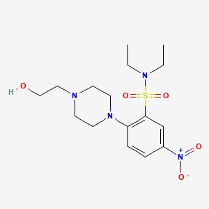 N,N-diethyl-2-[4-(2-hydroxyethyl)piperazin-1-yl]-5-nitrobenzenesulfonamide