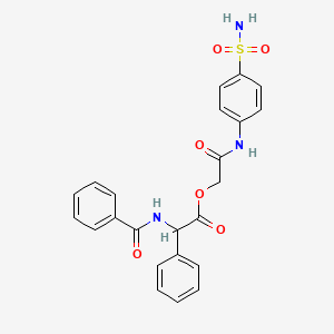 2-Oxo-2-[(4-sulfamoylphenyl)amino]ethyl phenyl[(phenylcarbonyl)amino]acetate