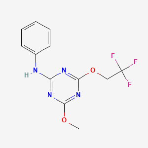 4-methoxy-N-phenyl-6-(2,2,2-trifluoroethoxy)-1,3,5-triazin-2-amine