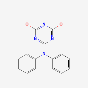 molecular formula C17H16N4O2 B11516443 4,6-dimethoxy-N,N-diphenyl-1,3,5-triazin-2-amine 