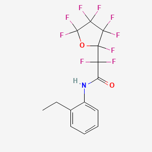 N-(2-ethylphenyl)-2,2-difluoro-2-(2,3,3,4,4,5,5-heptafluorooxolan-2-yl)acetamide